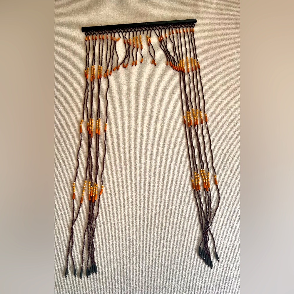 Vintage Collectible Boho
Hippie Wooden Bead Door
Swag Curtain